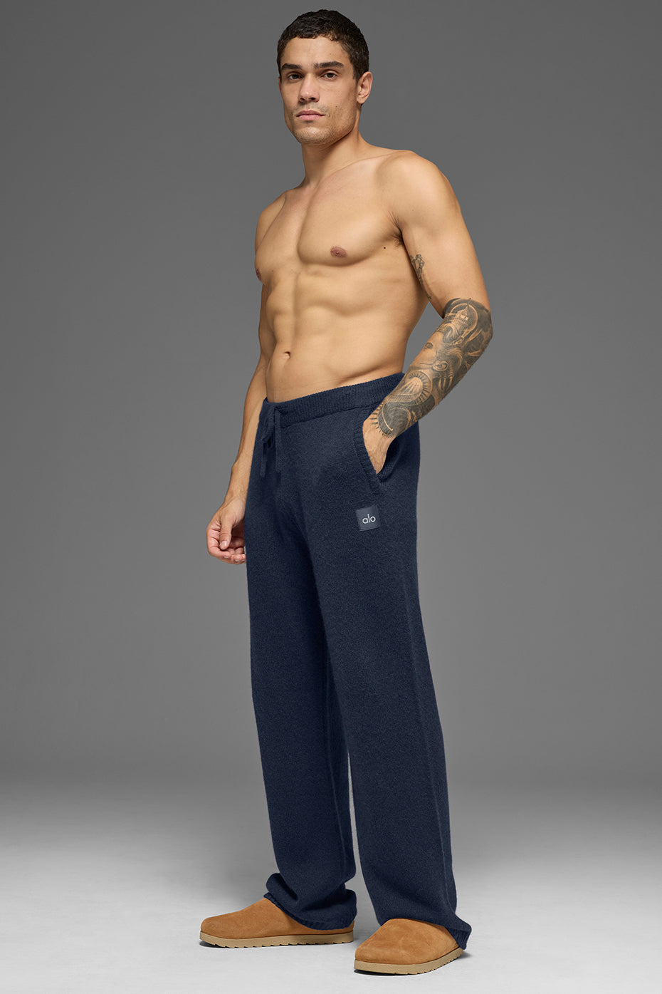 Wool Cashmere New Class Sweatpant - Navy - Image 5