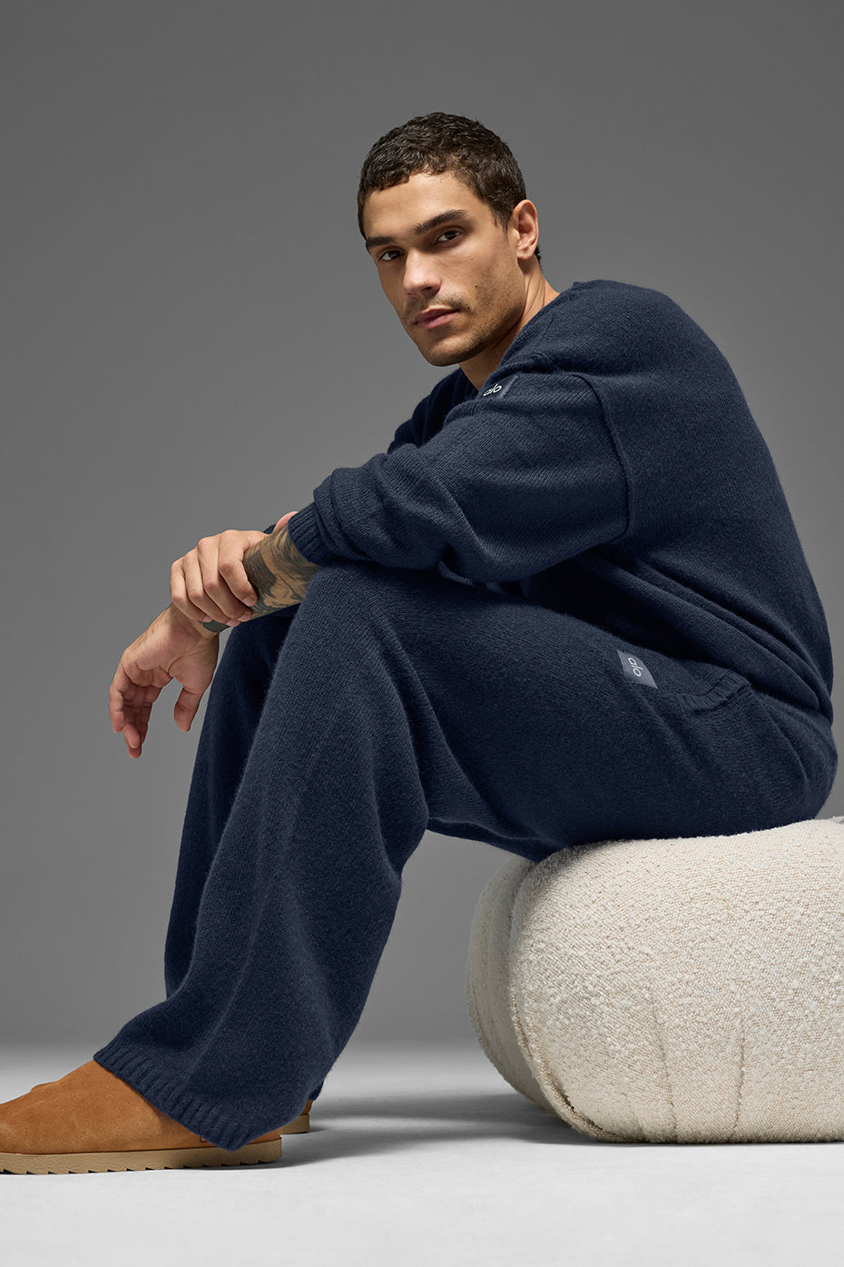Wool Cashmere New Class Sweatpant - Navy - Image 4