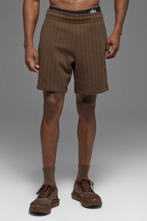 7 Pinstripe Short - Espresso Pinstripe