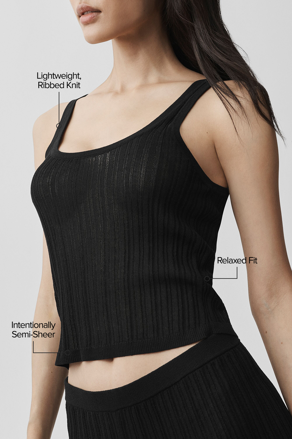 Sweater Sunlit Tank - Black - Image 2