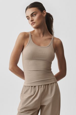 Ribbed Adore Tank - Gravel