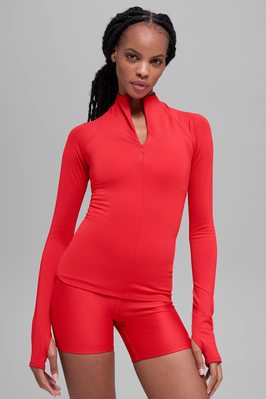 Airlift Winter Warm 1/4 Zip Long Sleeve - Bright Red - Image 5