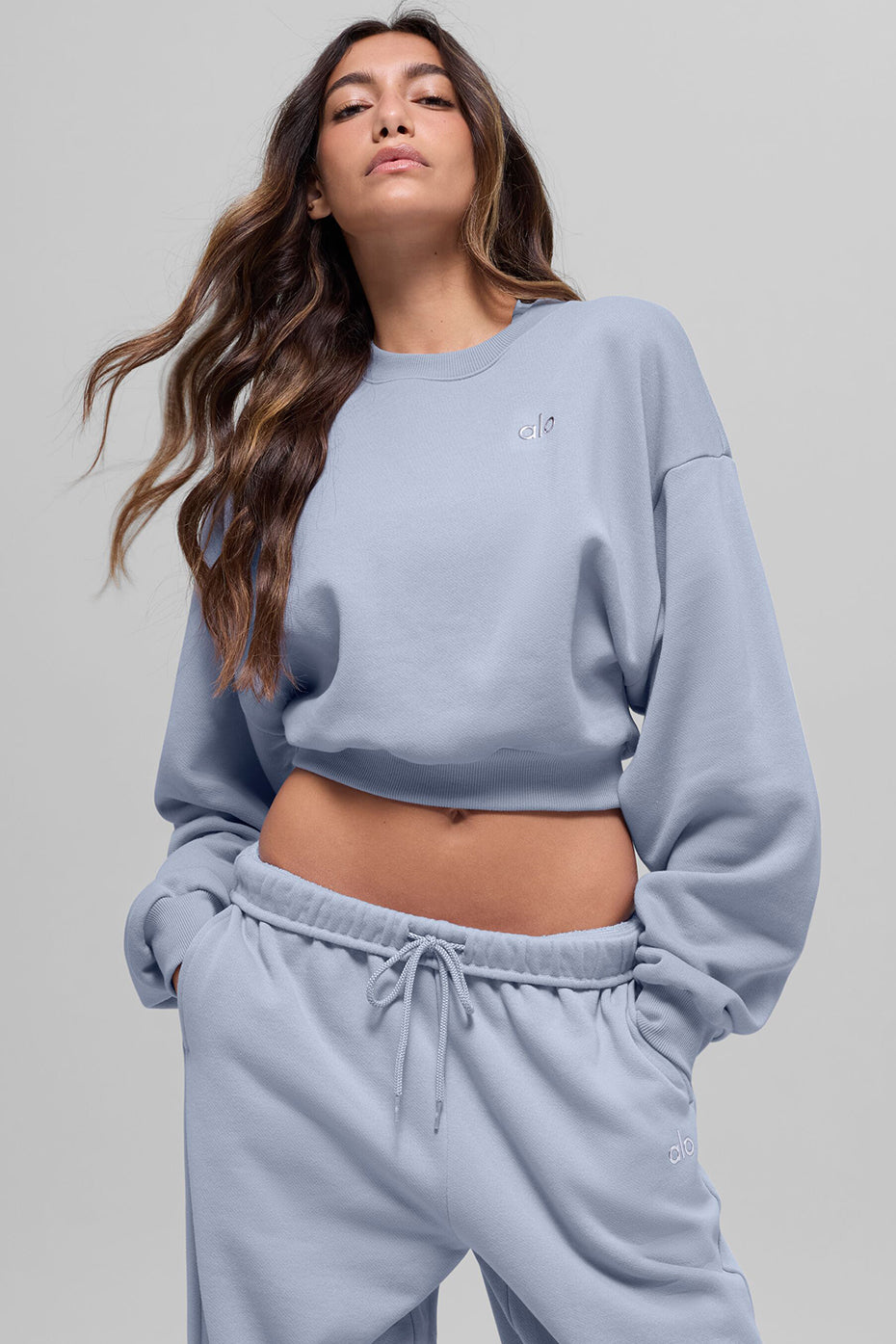 Cropped Accolade Crewneck - Winter Frost - Image 4
