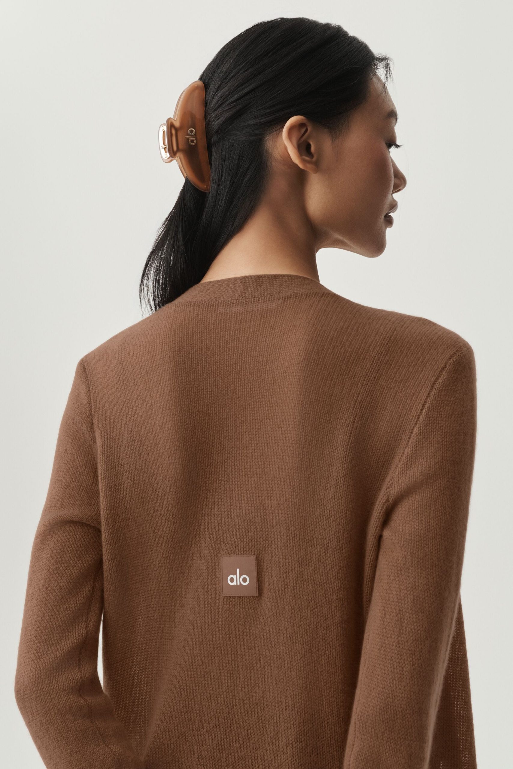 Sheer Cashmere Long Cardigan - Sun Kissed Brown - Image 5