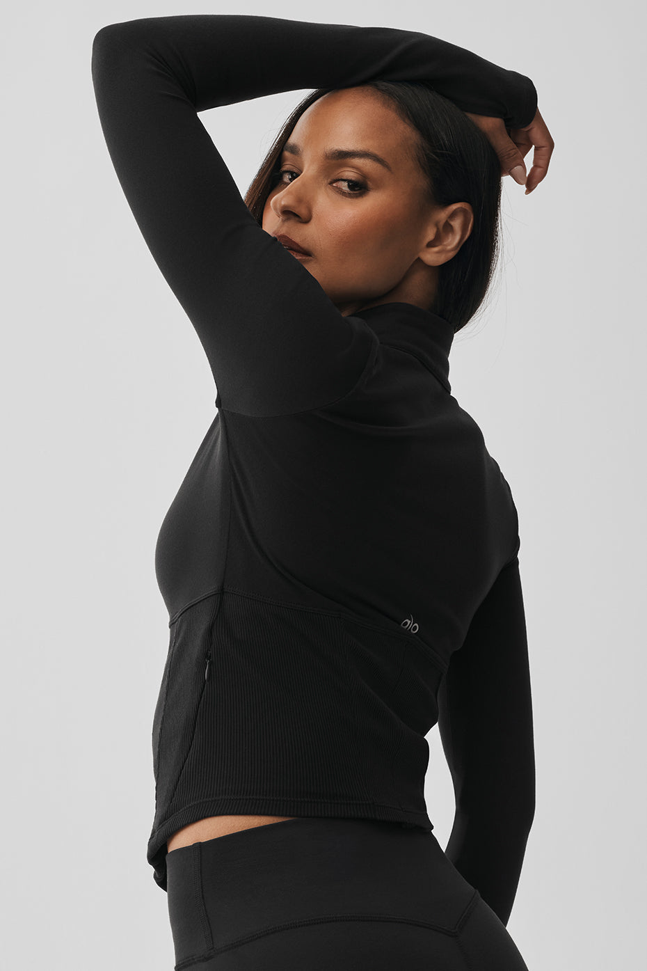 Airbrush Corset Full Zip Jacket - Black - Image 4