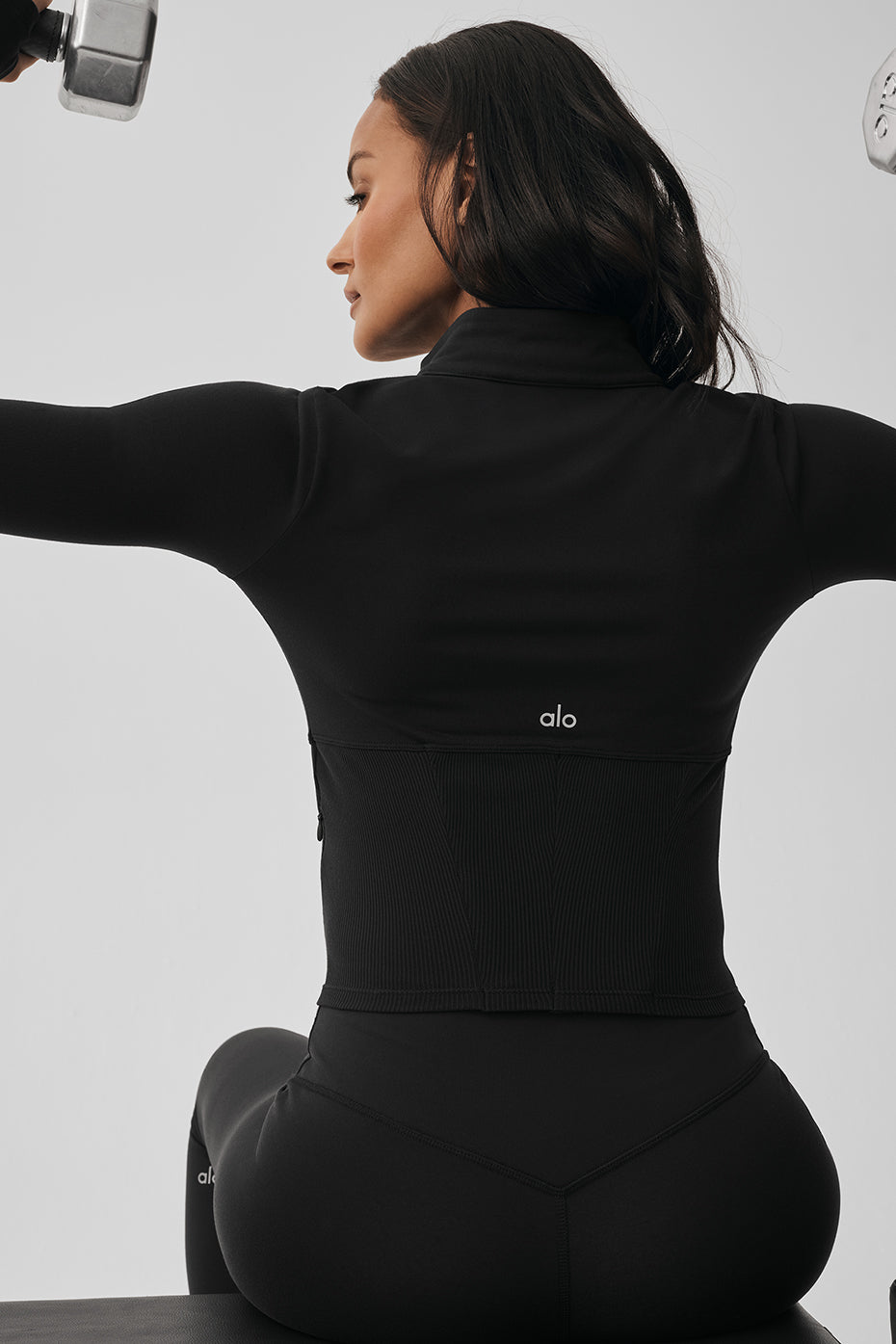 Airbrush Corset Full Zip Jacket - Black - Image 2