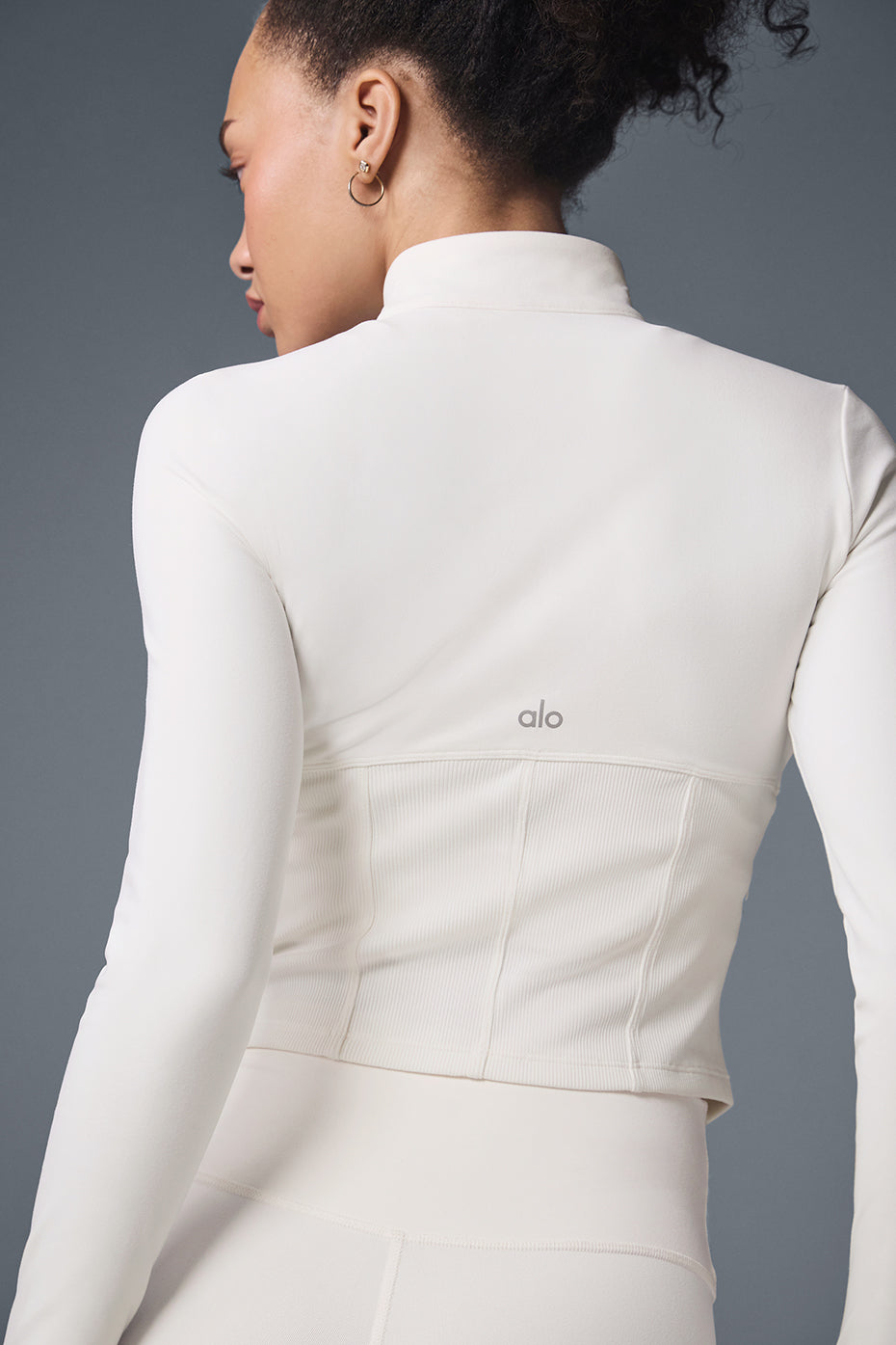 Airbrush Corset Full Zip Jacket - Ivory - Image 3