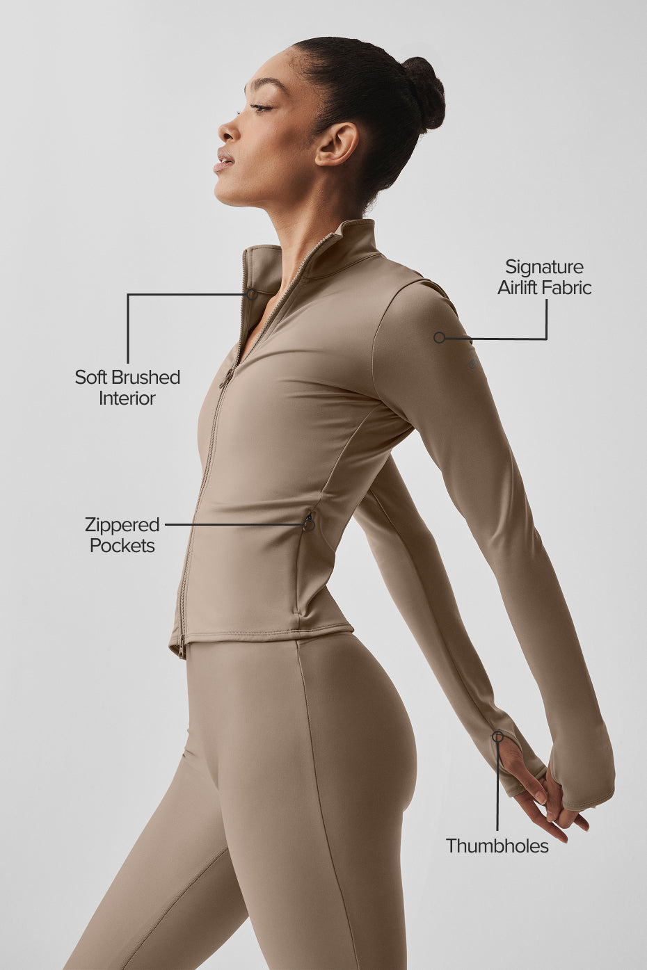 Airlift Winter Warm Radiant Full-Zip Jacket - Gravel - Image 2