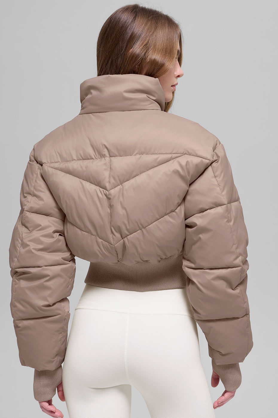 Cropped Atmosphere Puffer - Chai Latte - Image 2