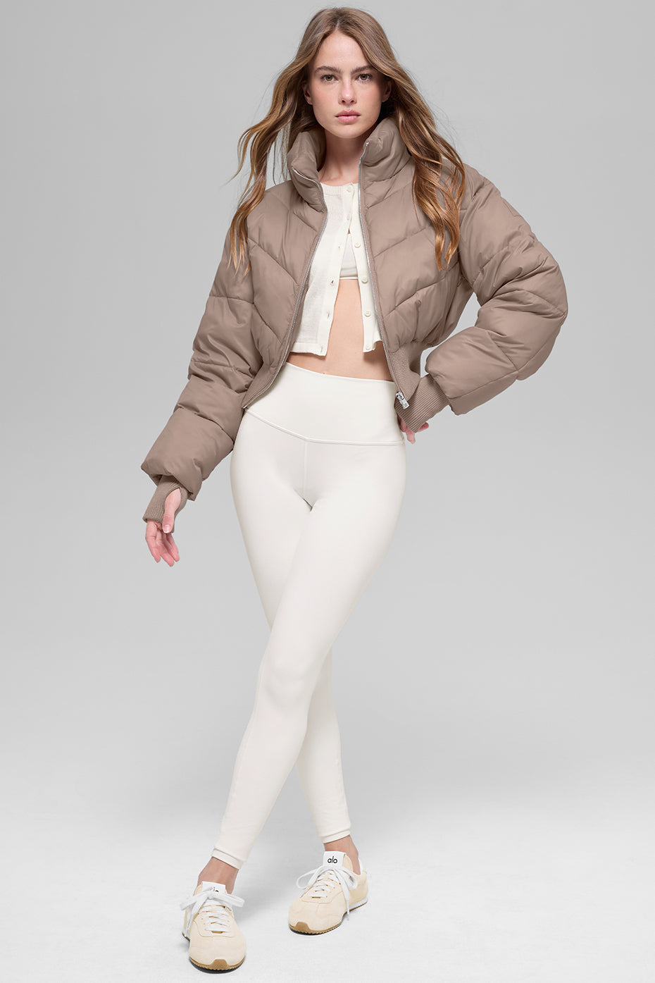 Cropped Atmosphere Puffer - Chai Latte - Image 4