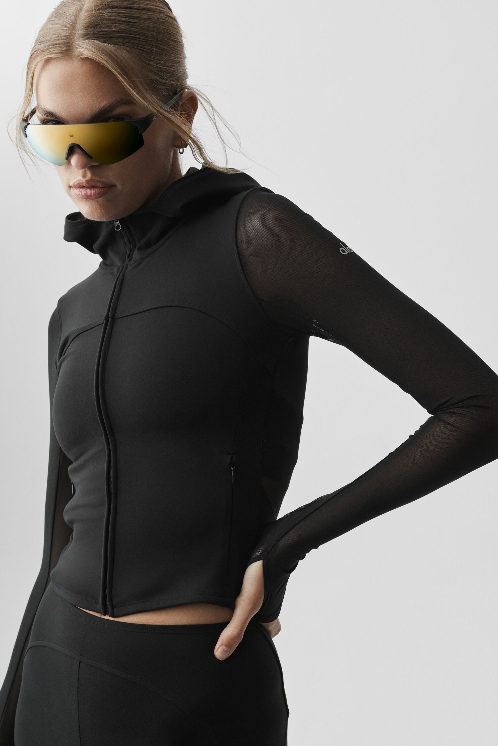 ALO Softsculpt Superset Full Zip Jacket - Black - Image 3