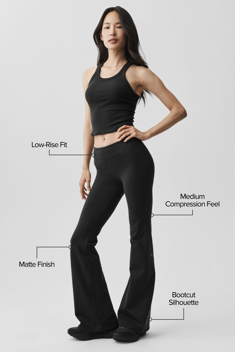Airbrush Low-Rise Bootcut Legging - Black - Image 2