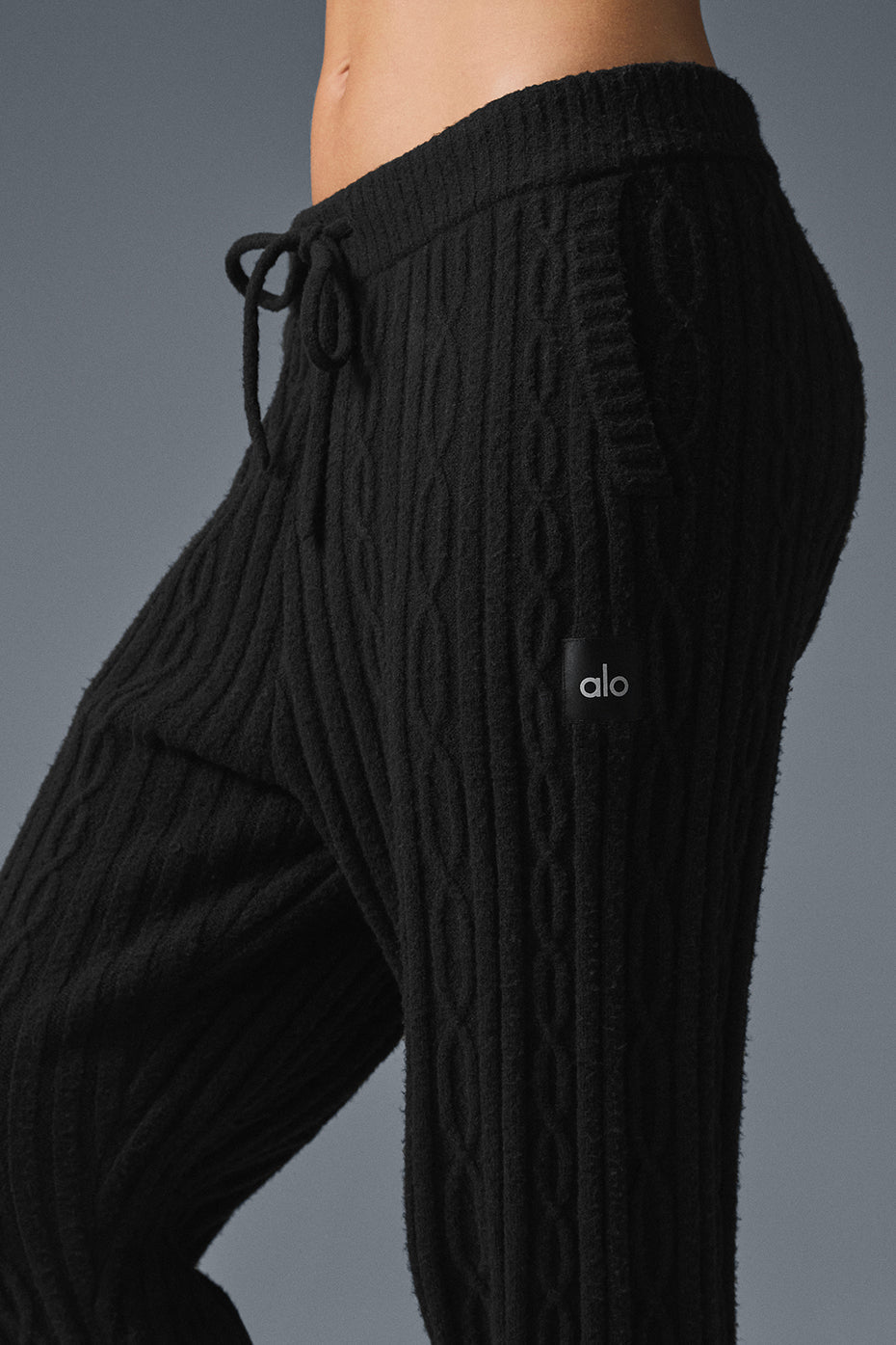 Cable Knit Winter Bliss Pant - Black - Image 4