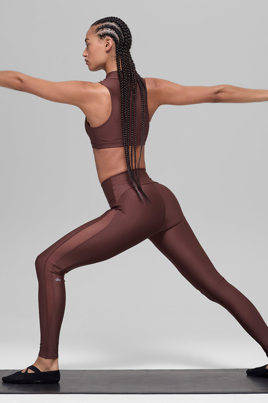 Airlift High-Waist Mesh Infatuation Legging - Brownstone - Image 5