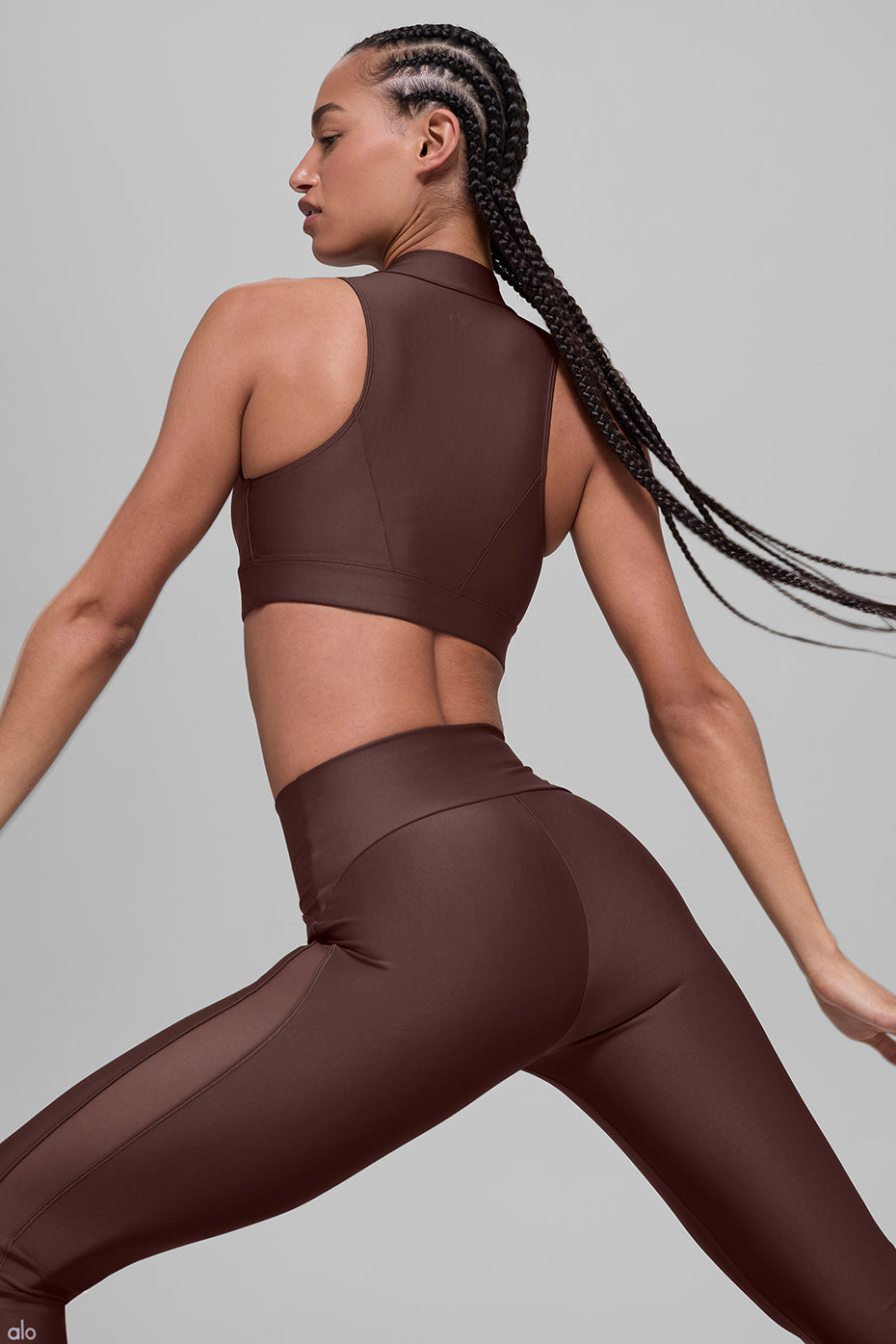 Airlift High-Waist Mesh Infatuation Legging - Brownstone - Image 4