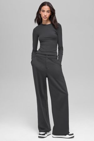 High-Waist Sweatpant Trouser - Anthracite