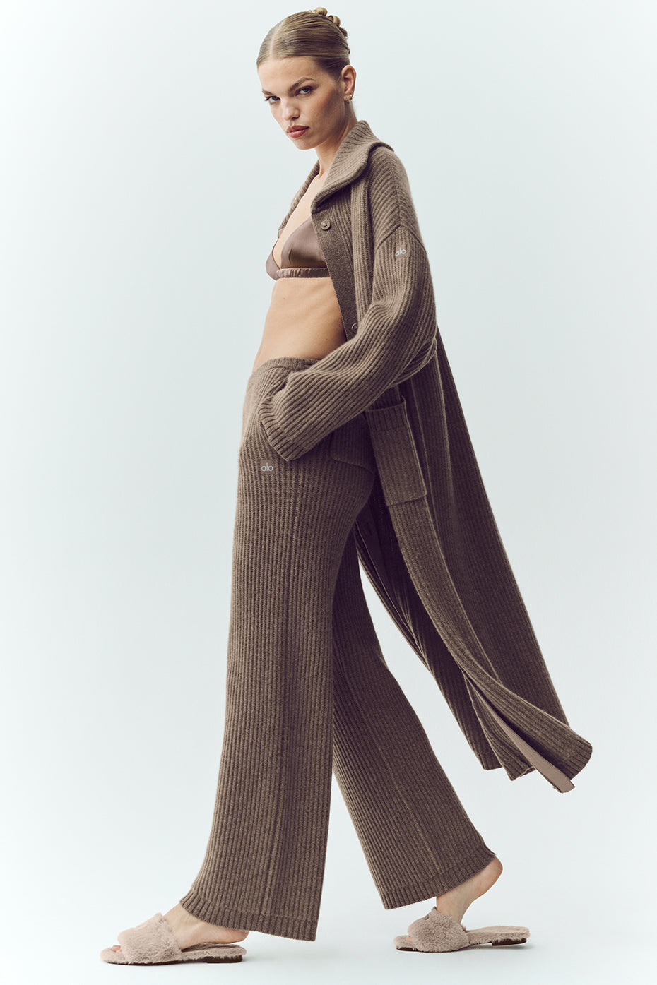 Cashmere High-Waist Northstar Straight Leg Pant - Alpine Cocoa Heather - Image 5