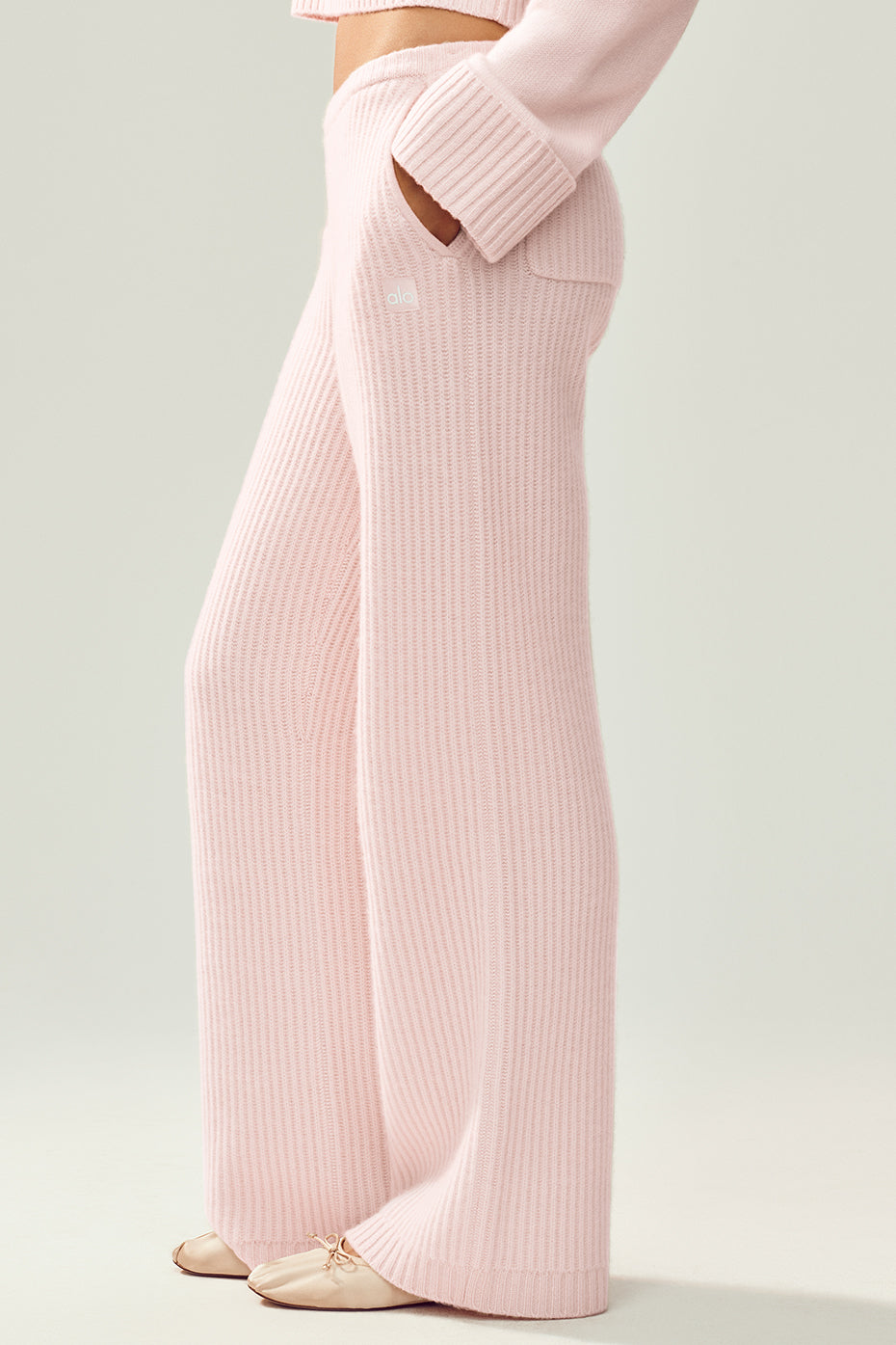 Cashmere High-Waist Northstar Straight Leg Pant - Frosted Pink - Image 3