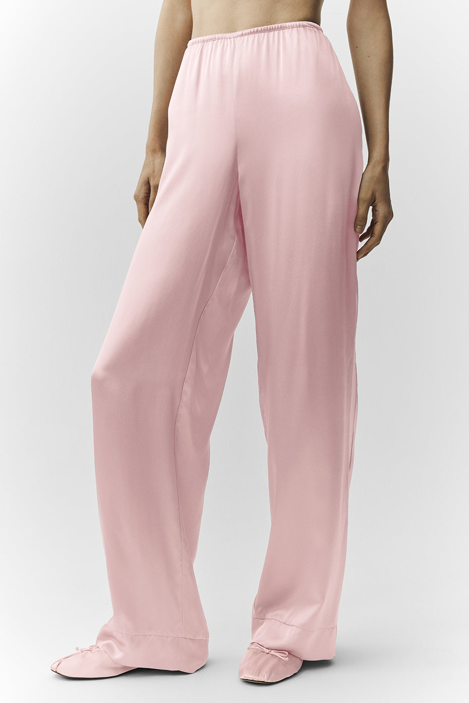 Silk Luminous Pant (Regular) - Pink Champagne - Image 2