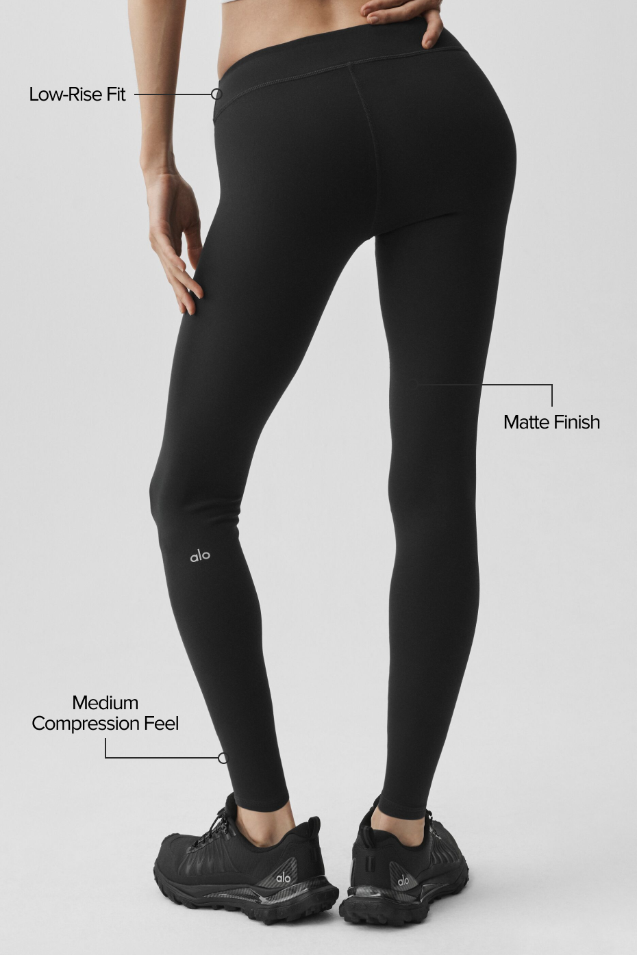 Airbrush Low-Rise 7/8 Legging - Black - Image 2