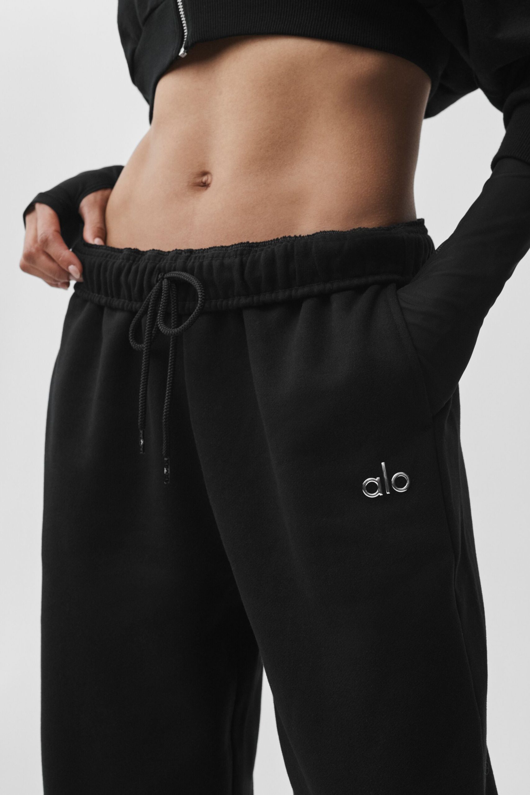Accolade Cutoff Sweatpant - Black - Image 3