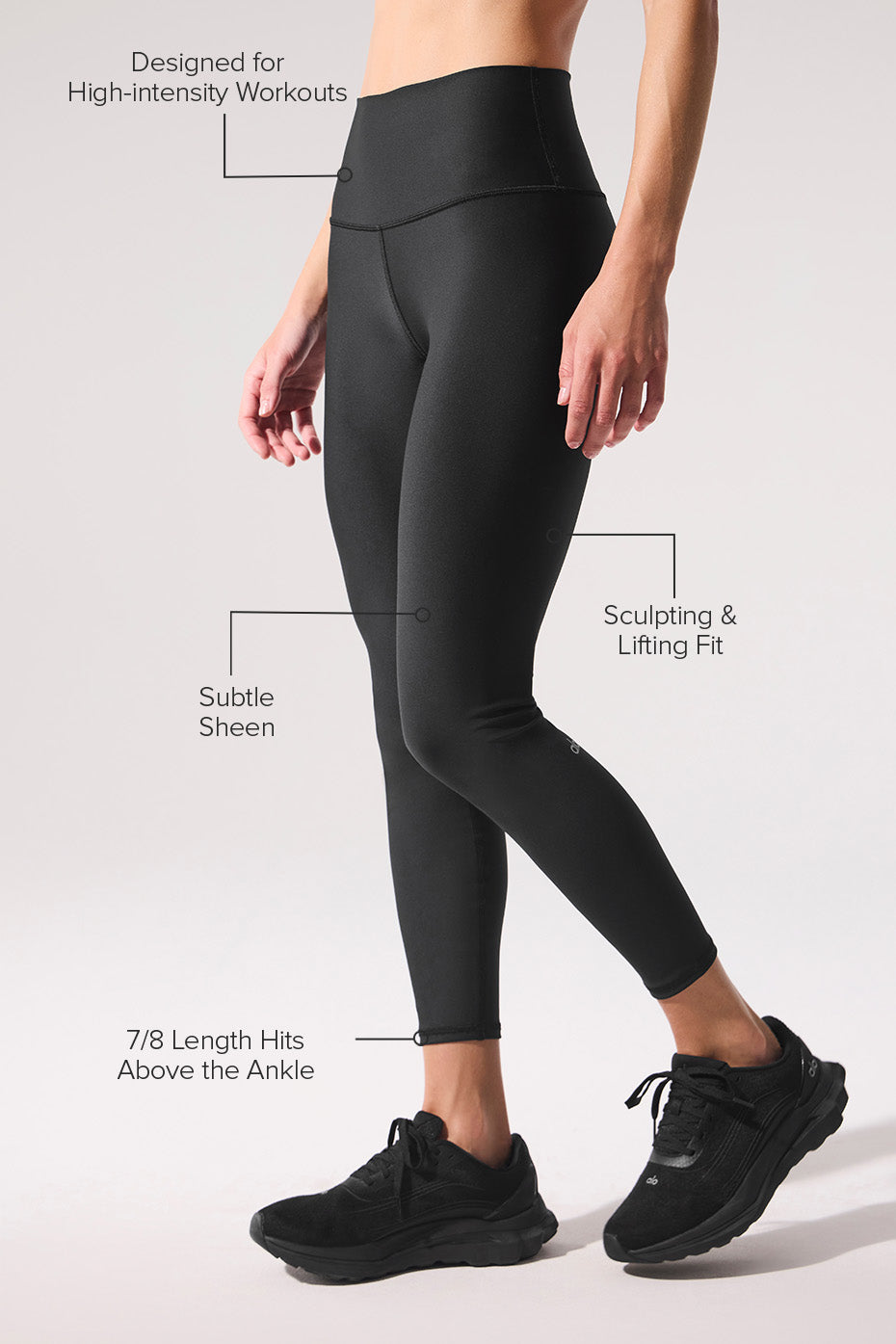 7/8 High-Waist Airlift Legging - Black - Image 2