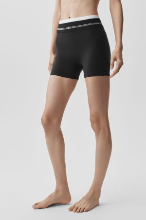 Airbrush High-Waist Better Together Short - Black/White