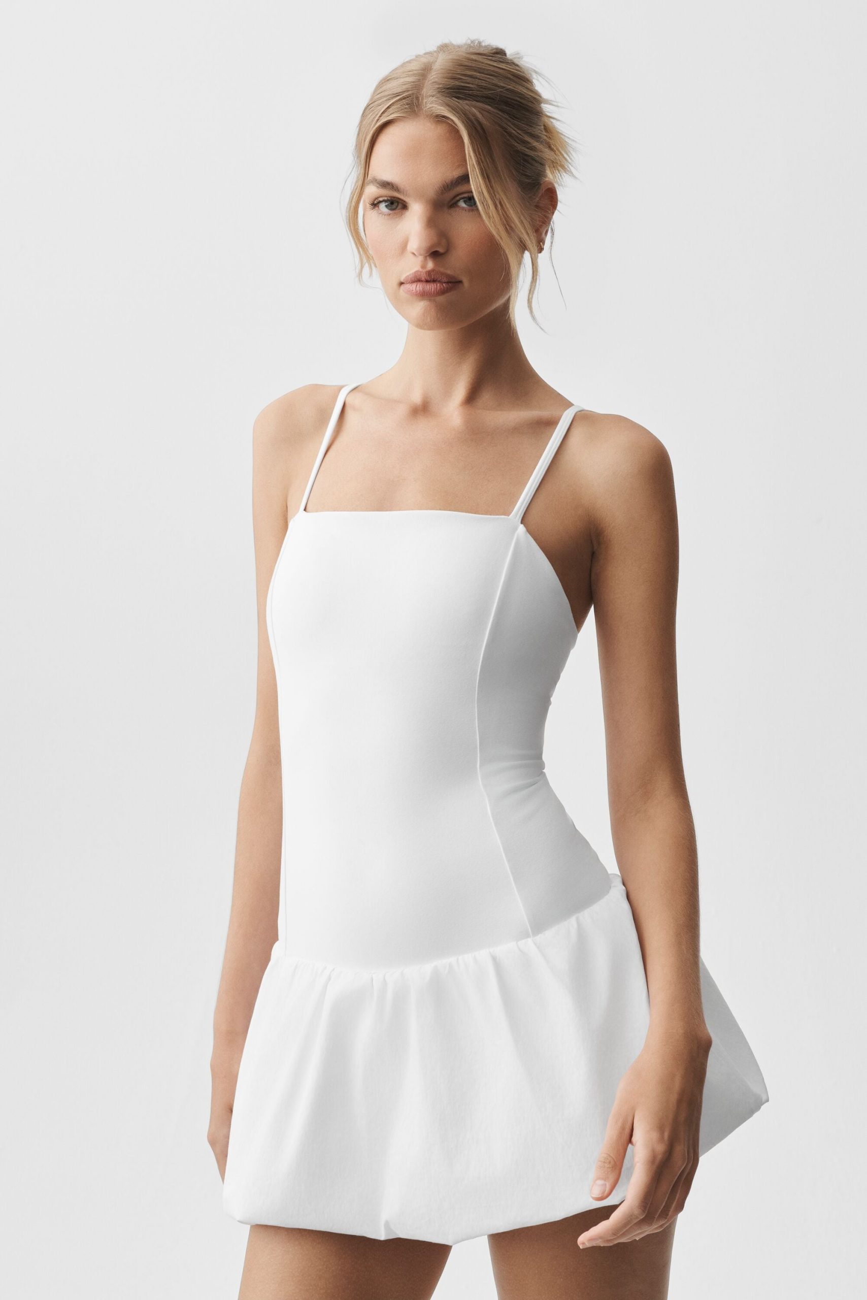 Airbrush Love Match Tennis Dress - White