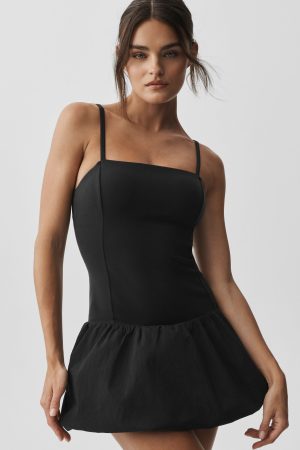 Airbrush Love Match Tennis Dress - Black