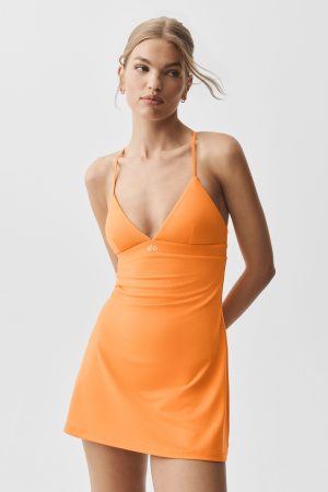 Airbrush Splendor Dress - Satsuma Breeze