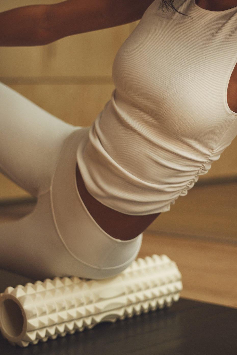 Ribbed En Pointe Tank - Ivory - Image 5