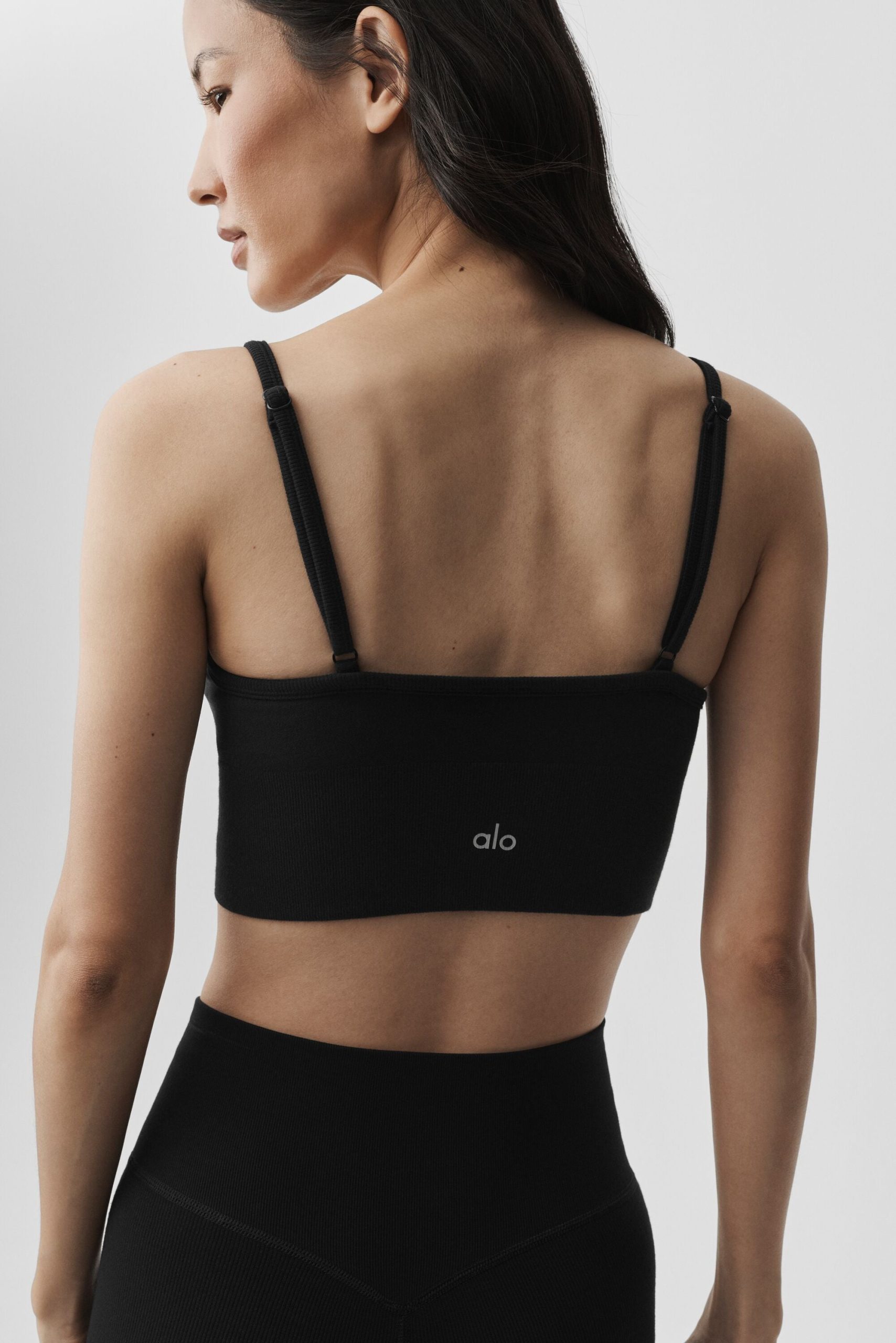 Seamless Modal Ribbed Delight Bralette - Black - Image 4